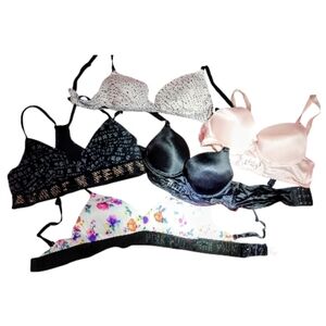 ****LOT**** BRAND NAME BRAS! PINK VS🩷💐🌹🤍SAVAGE FENTY💋💛 JUICY COUTURE💎🖤🩷